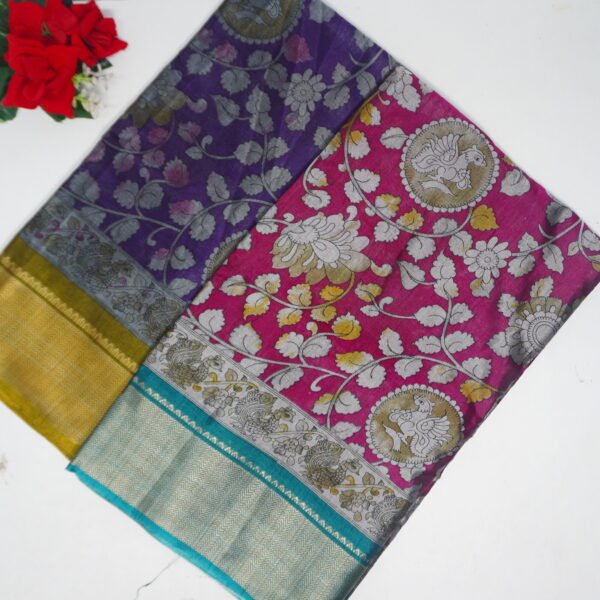 Cobra Silk With Klamkari Sarees-MB684