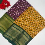 Simmer Silk With Small Leaf Design Sarees-MB689