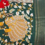 Simmer Silk With Small Leaf Design Sarees-MB689 - Image 2