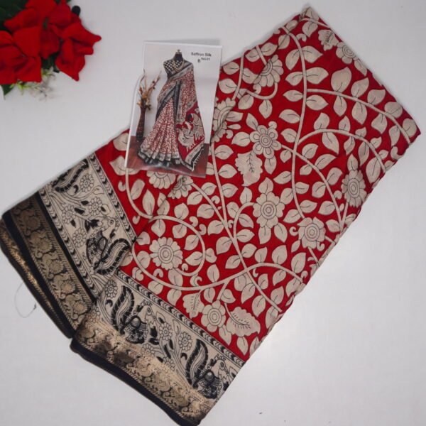 Pen Kalamkari Dola Silk Sarees -MB696