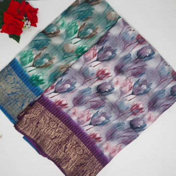 Rim Zim Lotus Digital Sarees -MB699