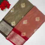 Mona Silk Crushed With Kanchi Border Sarees -MB700