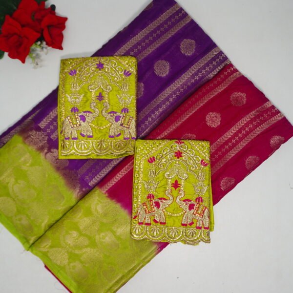 Mysore Banares Pattu With Work Blouse-MB702