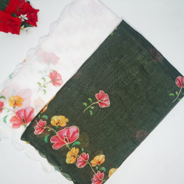 Pure Lenin Work Sarees-MB724