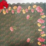 Pure Lenin Work Sarees-MB724 - Image 2