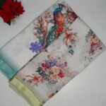 Payal Silk Georgette With Small Border-MB733(Colour Based On Border)