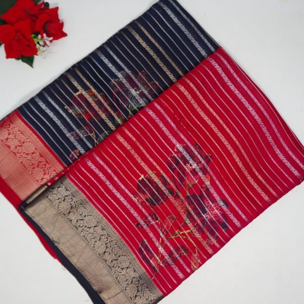 Pure Crape Silk With Zarry Sarees-MB739