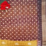 Pure Mango Georgette With  Checks Sarees -MB748(Colour Based On Borders) - Image 2