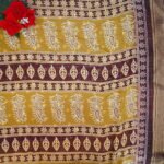 Pure Mango Georgette With  Checks Sarees -MB748(Colour Based On Borders) - Image 3