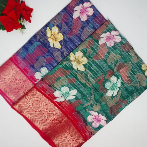 Rainbow Georgette With Zarry Silk Sarees-MB754