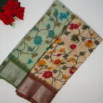 Kalamkari Crape Georgette Sarees-MB761