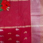Raw Mango Pure Viscose Buttie & Checks sarees -MB771 - Image 3