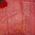 Tissue Pattu Kalamkari With Pocham Palli Border Sarees-MB774 - Image 2