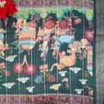 Pen Kalamkari Zarry Sarees -MB440 - Image 3