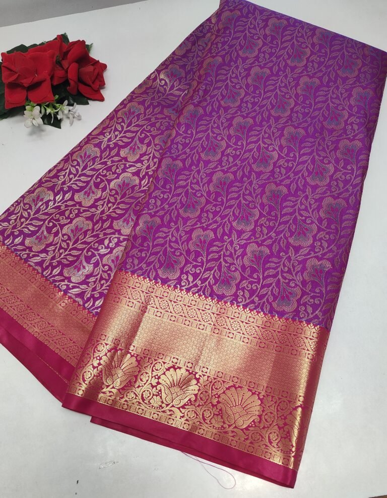 Bridal Light Waight Tissue Kanchi Pattu -P03 (Megentha To Pink)