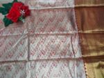 Bridal Light Waight Tissue Kanchi Pattu -P14(Silver To Marron Red) - Image 2