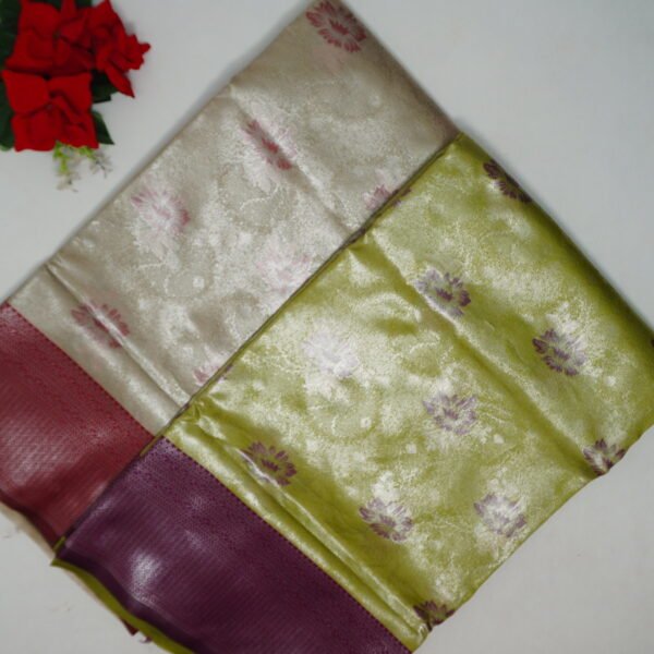 Mysure Pattu With Silver Border Sarees-MB795