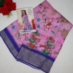 Kalamkari Digital Crushed Sarees-MB808 - Image 4