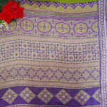 Ajrakh Silk With pochampalli Sarees-MB842 - Image 3