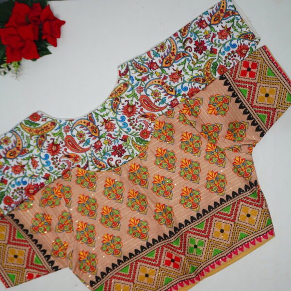 Zeo Sequence Boat Neck Blouses-B92